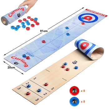 Roll 2 in 1 Mini Shuffleboard Game + Curling Game Foldable Tabletop Curling Game For Home Family Games
Roll 2 in 1 Mini Shuffleboard Game + Curling Game Foldable Tabletop Curling Game For Home Family Games