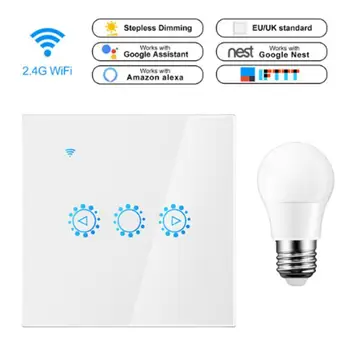 Smart Dimmer Touch Switch With Remote Control Voice Control And Timer WiFi Light Switch Compatible With Alexa Google Assistant
Smart Dimmer Touch Switch With Remote Control Voice Control And Timer WiFi Light Switch Compatible With Alexa Google Assistant