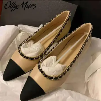 Ballet Flats Women Loafers Spring Autumn Luxury Brand Pointed Toe Slip on Flat Shoes Woman Chains Mixed Colors Shoes Zapatos
Ballet Flats Women Loafers Spring Autumn Luxury Brand Pointed Toe Slip on Flat Shoes Woman Chains Mixed Colors Shoes Zapatos