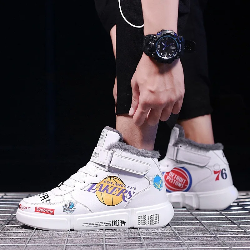 Autumn & Winter New Style Hight-top Graffiti AJ Couples Trendy Shoes Cotton-padded Shoes with Velvet A89 Korean-style Fashion Li
Autumn & Winter New Style Hight-top Graffiti AJ Couples Trendy Shoes Cotton-padded Shoes with Velvet A89 Korean-style Fashion Li