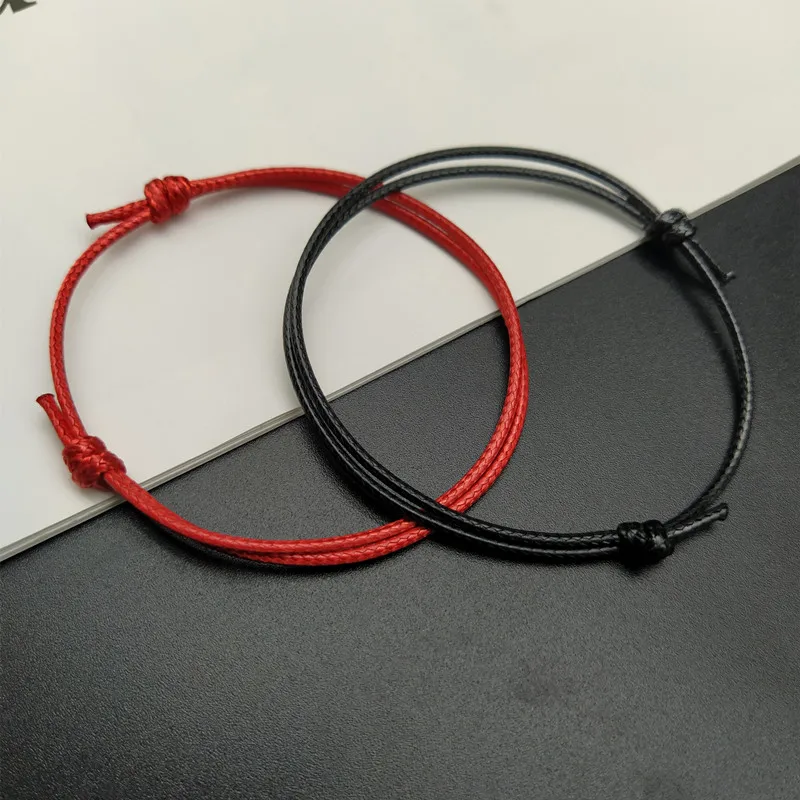 2 PC/lot New Lucky Anklet for Women and Men Handmade Adjustable Rope Chain Jewelry Fashion Couple Bracelet Paired Bracelets 2 PC/lot New Lucky Anklet for Women and Men Handmade Adjustable Rope Chain Jewelry Fashion Couple Bracelet Paired Bracelets