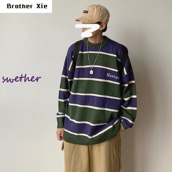 Autumn New Sweater Men Warm Fashion Contrast Color Casual O-neck Pullover Man Streetwear Wild Loose Knit Sweater Male Clothes
Autumn New Sweater Men Warm Fashion Contrast Color Casual O-neck Pullover Man Streetwear Wild Loose Knit Sweater Male Clothes
