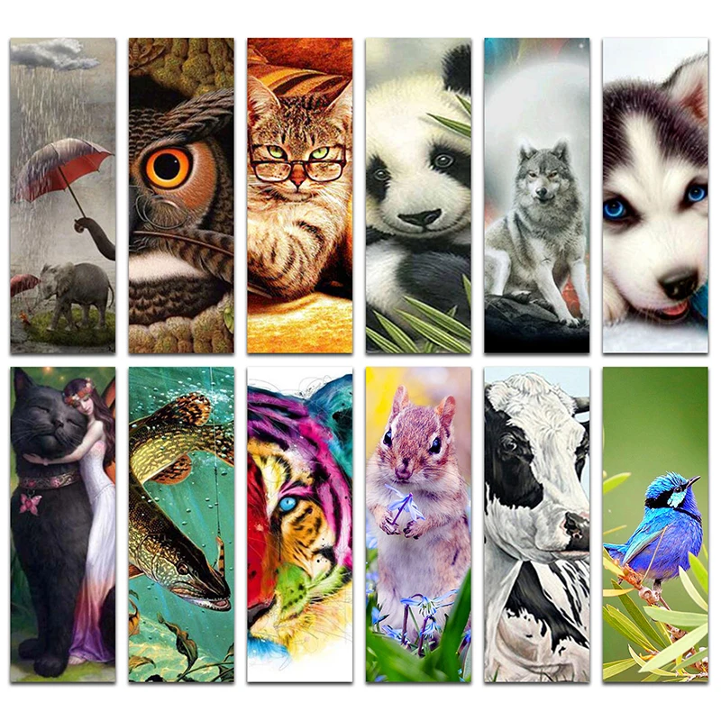 DIY 3D Diamond mosaic Animal cat Full Square painting Cross stitch Elephant owl Round embroidery panda Wolf | Дом и сад