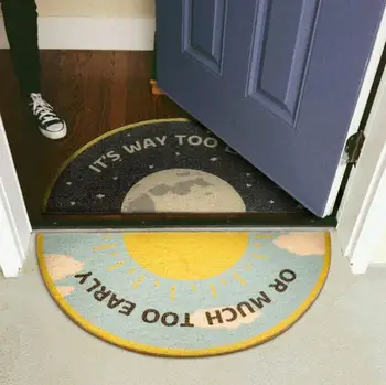Nordic Dust Removal Carpet Wire Loop Footpad Lovely Semicircle Mat in the Hallway Kitchen Bath Non-slip Entrance Rug Doormat
Nordic Dust Removal Carpet Wire Loop Footpad Lovely Semicircle Mat in the Hallway Kitchen Bath Non-slip Entrance Rug Doormat
