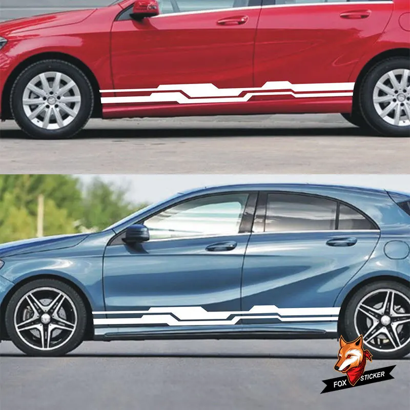 Глянцевая Автомобильная боковая наклейка, автомобильные двойные гоночные полосы для Benz класса А, виниловые наклейки на нижнюю дверь, боковые Стикеры, Стайлинг автомобиля
Глянцевая Автомобильная боковая наклейка, автомобильные двойные гоночные полосы для Benz класса А, виниловые наклейки на нижнюю дверь, боковые Стикеры, Стайлинг автомобиля