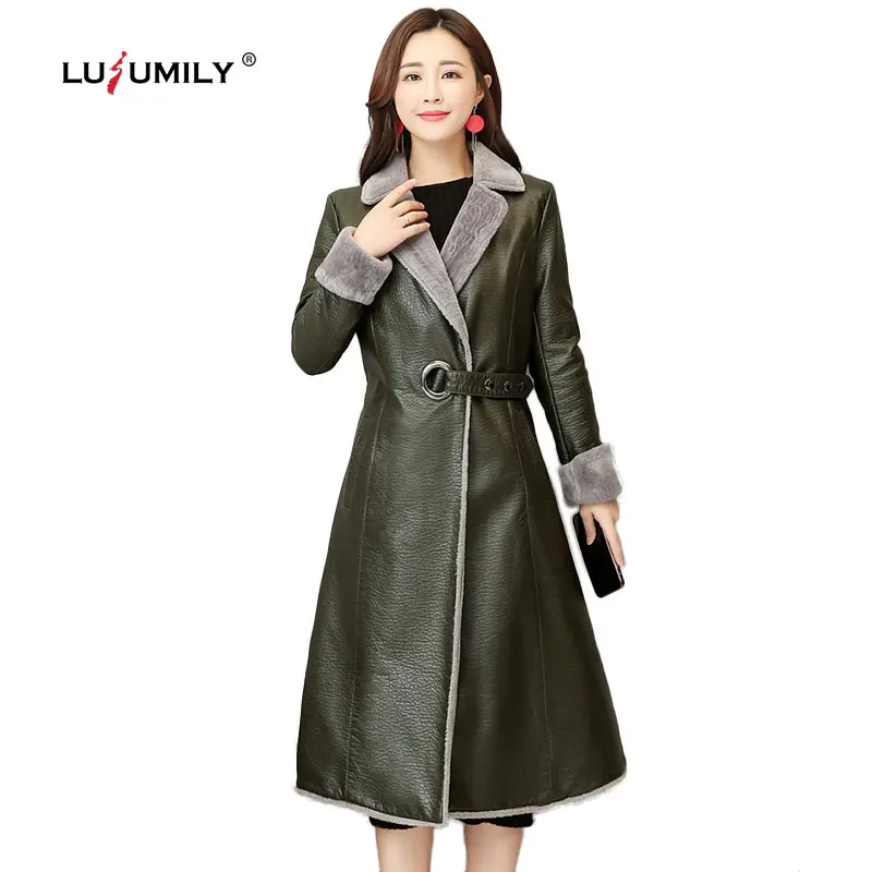 Lusumily Plus Size 4XL Fashion 2019 New Women Sheepskin Leather Jacket Winter Long Coat Female Warm Soft Slim Lamb Fur Parkas
Lusumily Plus Size 4XL Fashion 2019 New Women Sheepskin Leather Jacket Winter Long Coat Female Warm Soft Slim Lamb Fur Parkas