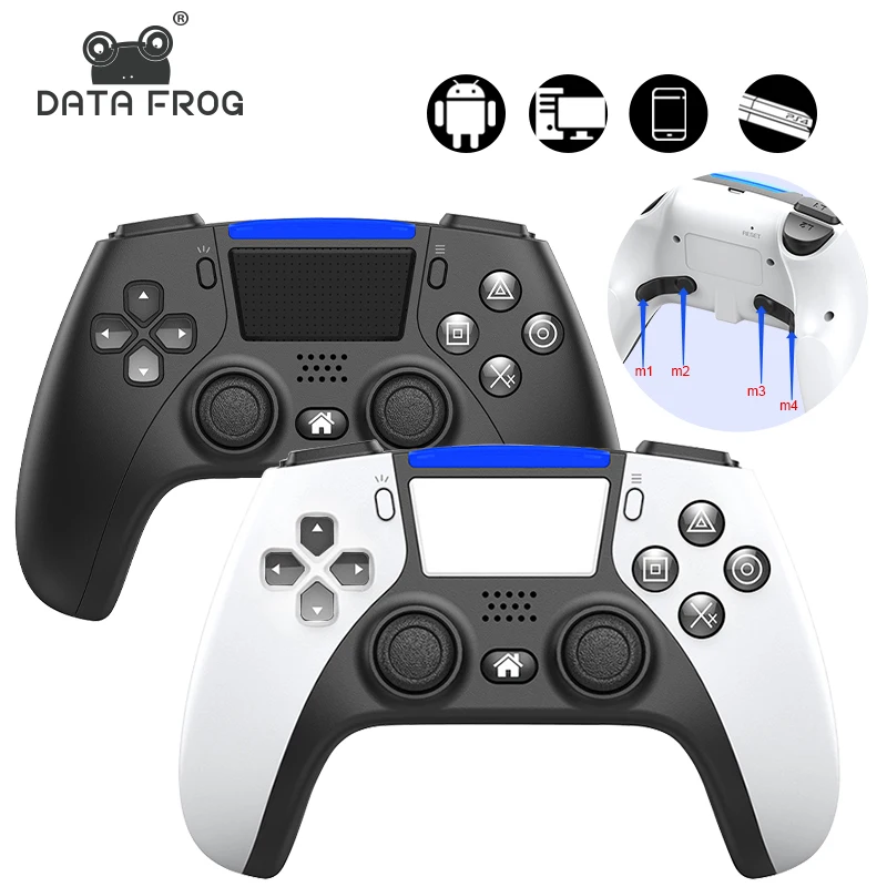 Data Frog Bluetooth Wireless Joystick for PS4 Dualshock 4 Controller Double Vibration Gamepad with Extended Programming Buttons
Data Frog Bluetooth Wireless Joystick for PS4 Dualshock 4 Controller Double Vibration Gamepad with Extended Programming Buttons