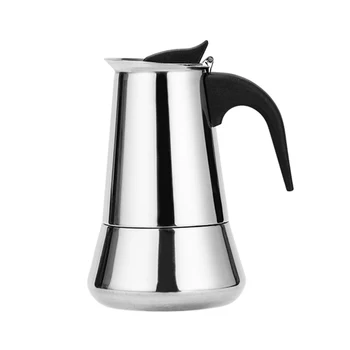 

100ML/200ML/300ML/450ML Stainless Steel Stovetop Coffee Pot Espresso Coffee Maker Kettle Outdoor Indoor Cafeteira Cookware