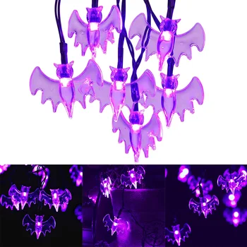 30LED Battery Powered Led Bat String Lights for Halloween Party Yard Decorations Halloween horrible Bat Style Light 4.5M
30LED Battery Powered Led Bat String Lights for Halloween Party Yard Decorations Halloween horrible Bat Style Light 4.5M