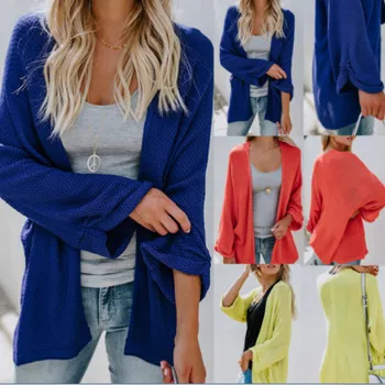 Womens Cardigan Long Batwing Sleeve Solid Color Fashion Cardigan Shawl Solid Color Casual Simples Cardigan Autumn Coat Womens
Womens Cardigan Long Batwing Sleeve Solid Color Fashion Cardigan Shawl Solid Color Casual Simples Cardigan Autumn Coat Womens