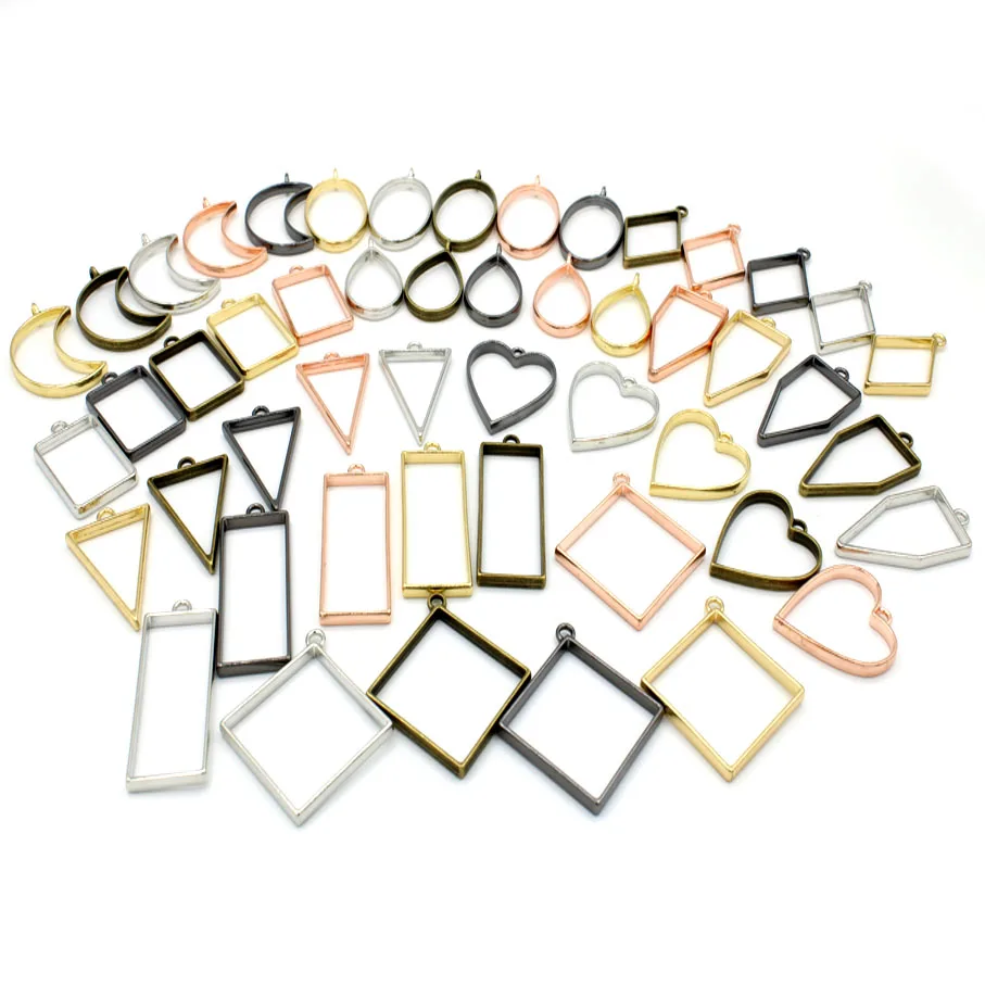 Metal open frame DIY pendant ornaments hollow tray, various shapes of open frame UV drop frame 10PCS
Metal open frame DIY pendant ornaments hollow tray, various shapes of open frame UV drop frame 10PCS