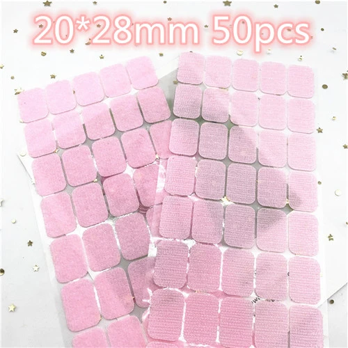 Colorfull Square Round Sticker 10mm Dots  20*28mm Self Adhesive Fastener Tape Hook and Loop Strong Glue Klitterband