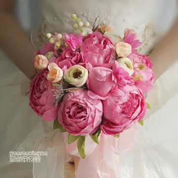 Dark Pink Peony Bridal Bouquet Mariage Silk Artificial Flowers Roses Wedding Bouquets for Bridesmaids Ramo De Flores De Novia
Dark Pink Peony Bridal Bouquet Mariage Silk Artificial Flowers Roses Wedding Bouquets for Bridesmaids Ramo De Flores De Novia