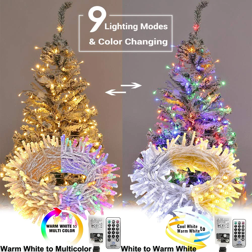 50 100M Christma light Outdoor Waterproof LED String Light Color Changing Fairy Lights Memory Function Timer Tree Decoration D20
50 100M Christma light Outdoor Waterproof LED String Light Color Changing Fairy Lights Memory Function Timer Tree Decoration D20