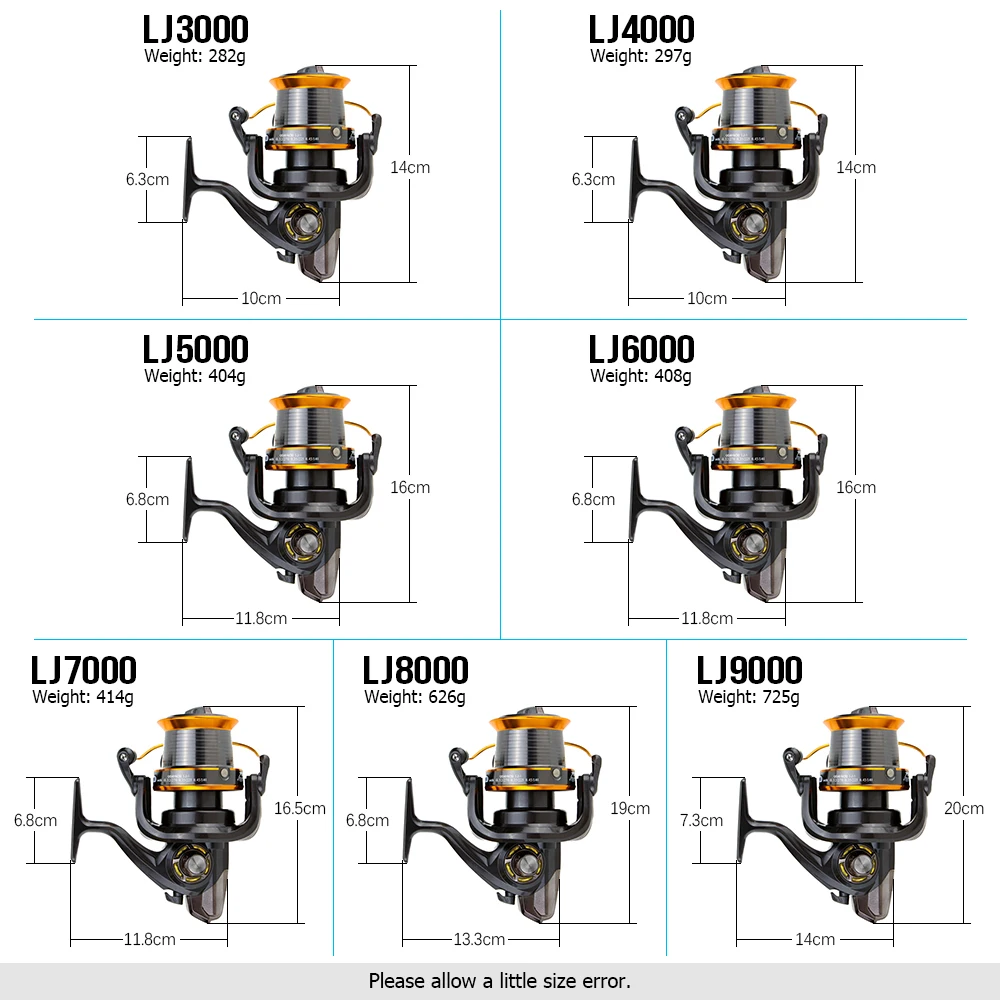 Рыболовная Катушка 12 + 1BB 13 шарикоподшипников левая/правая сменная катушка LJ9000