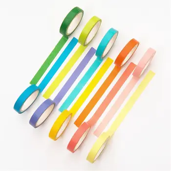10pcs Rainbow Masking Tape Candy Solid DIY Craft Decorative Adhesive Tape Diary Book Greeting Card Sticker Student School Supply
10pcs Rainbow Masking Tape Candy Solid DIY Craft Decorative Adhesive Tape Diary Book Greeting Card Sticker Student School Supply