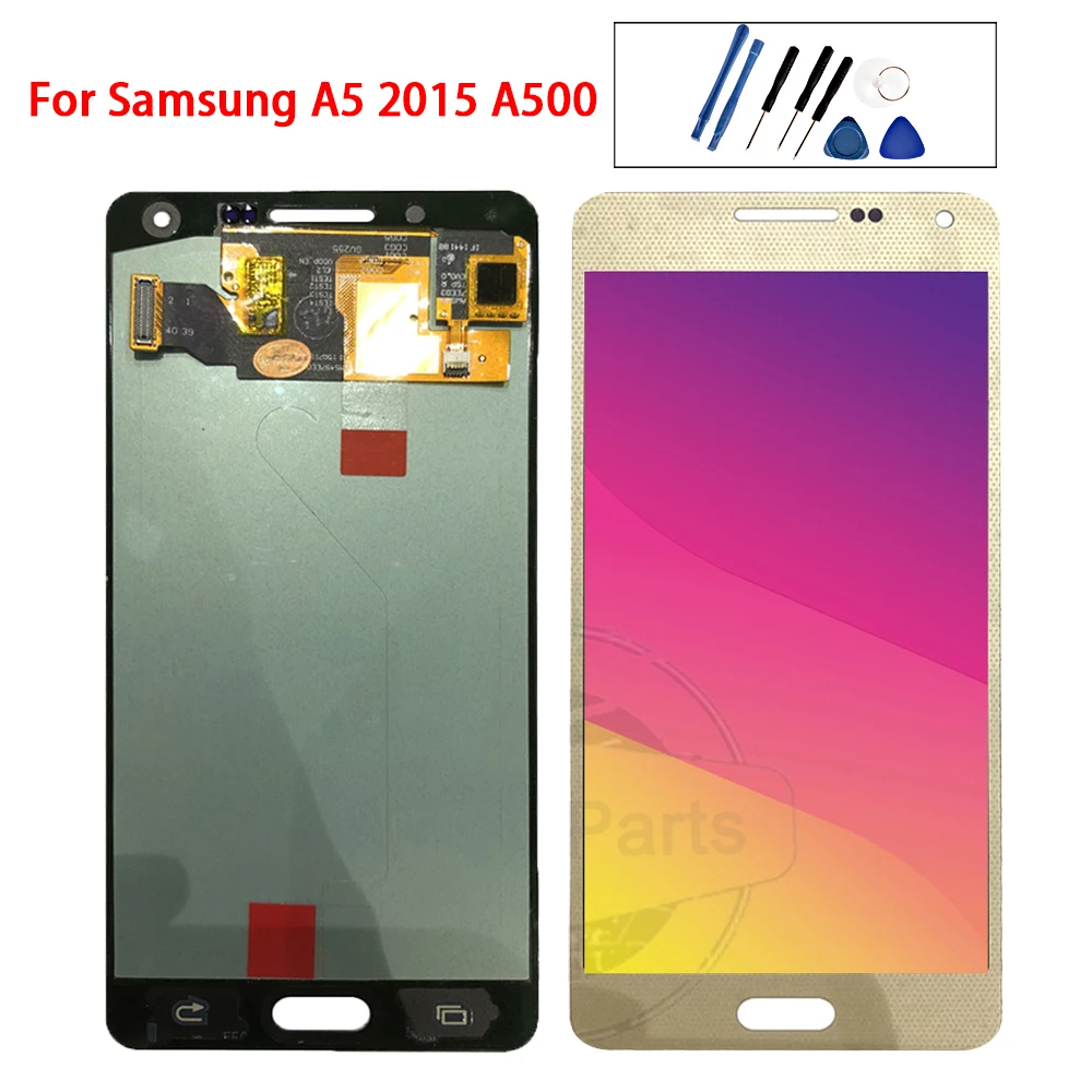 Протестировано для SAMSUNG Galaxy A5 2015 дисплей A500FU A500 A500F A500M сенсорный экран дигитайзер