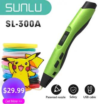 SUNLU SL-300A 3D Pen with Filaments Set Intelligent Scribble Pen 4 Colors Digital Drawing Printing Pens Children Bithday Gift
SUNLU SL-300A 3D Pen with Filaments Set Intelligent Scribble Pen 4 Colors Digital Drawing Printing Pens Children Bithday Gift