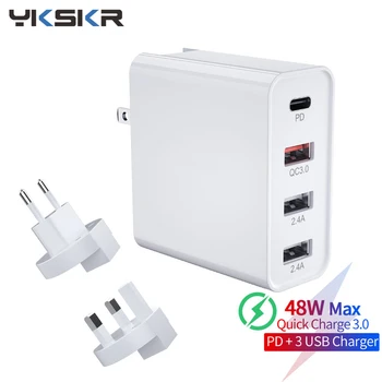 48W USB Quick Charge 3.0 PD Type C USB Charger for iPhone Samsung huawei Tablet QC 3.0 Fast Wall Charger US EU UK Plug Adapter
48W USB Quick Charge 3.0 PD Type C USB Charger for iPhone Samsung huawei Tablet QC 3.0 Fast Wall Charger US EU UK Plug Adapter