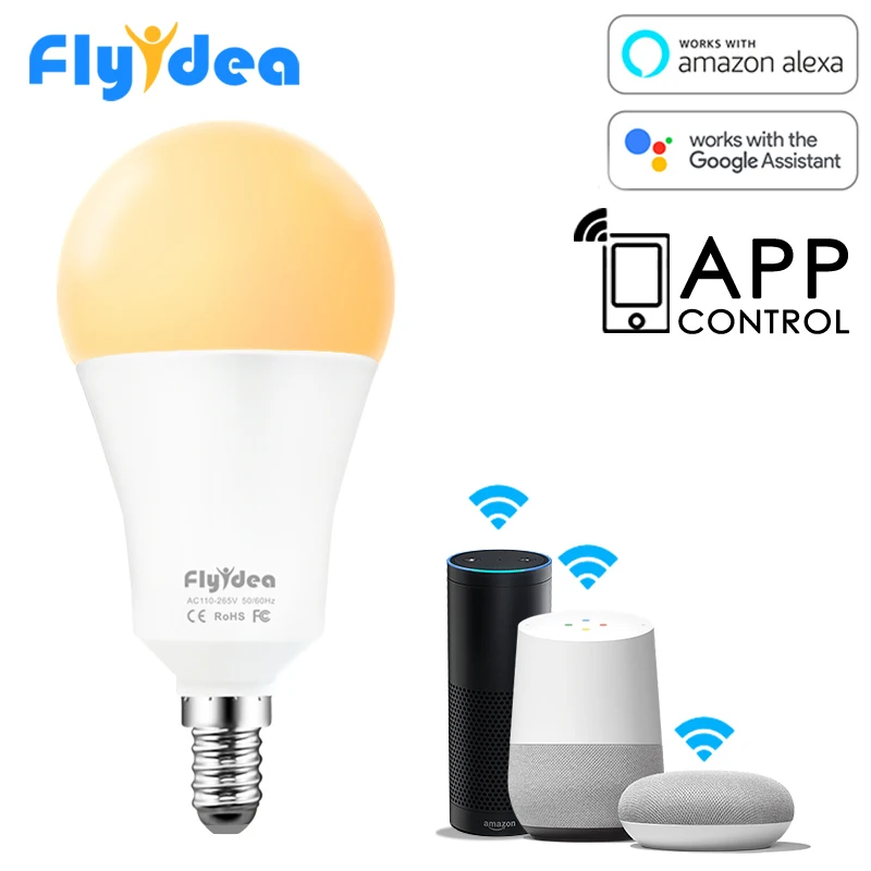 90W Incandescent Lamp 15W E14 LED Light Bulb Equal to WiFi APP Control Smart Home Light Bulb Compatible Alexa and Google Home
90W Incandescent Lamp 15W E14 LED Light Bulb Equal to WiFi APP Control Smart Home Light Bulb Compatible Alexa and Google Home