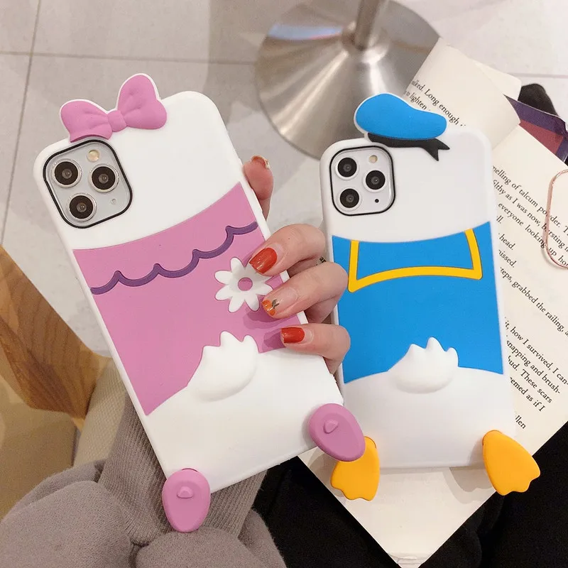Чехол для телефона подходит iPhone 11 Pro Max XR Xs X 6 7 8 Plus Disney Donald Duck милый Ударопрочный