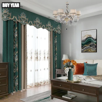 European Style Garden Curtains for Living Room Windows Luxury Drapes Embroidered Curtains for Bedroom Valance Curtain
European Style Garden Curtains for Living Room Windows Luxury Drapes Embroidered Curtains for Bedroom Valance Curtain