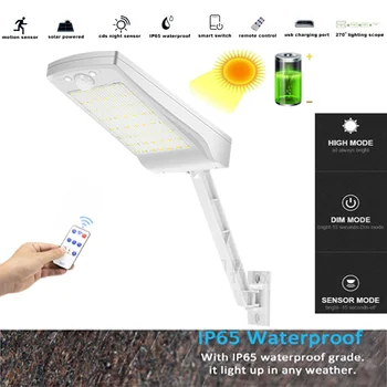 Solar Light Street Lamp Motion Sensor Built in Long Battery Life Outdoor Powered Sunlight Waterproof 56 LED Lithium Battery
Solar Light Street Lamp Motion Sensor Built in Long Battery Life Outdoor Powered Sunlight Waterproof 56 LED Lithium Battery