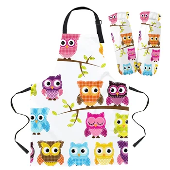 Cartoon Owl Animals Apron Oversleeve Oven Gloves Pads Cooking Baking Kitchen Aprons for Women Kids 
Cartoon Owl Animals Apron Oversleeve Oven Gloves Pads Cooking Baking Kitchen Aprons for Women Kids