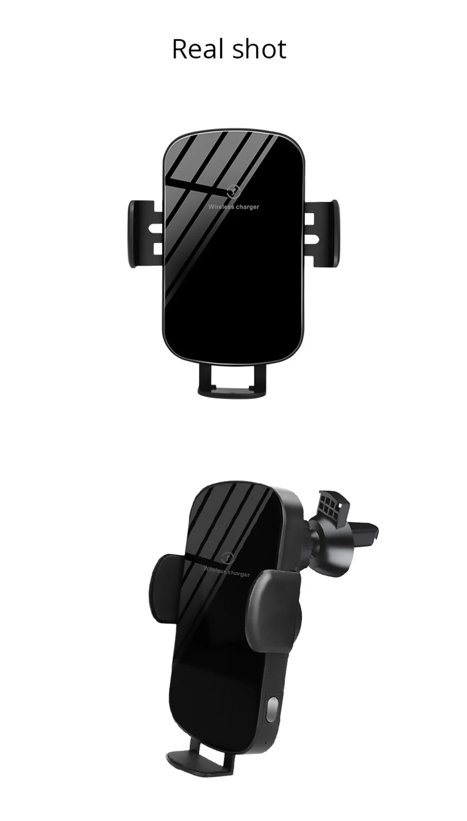 BONOLA Automaitc Fast Wireless Car Charger for iPhoneXsMaxXr8 Robot Arm Car Wireless Charger for Samsung S10S9 Huawei P30 pro (10)