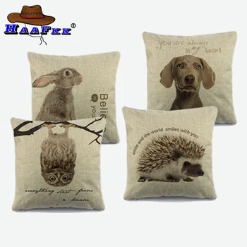 Fashion Animal Series Cushion Cover Printed Pattern Rabbit Dog Owl Hedgehog Pillow Cover Home Sofa Car Decoration 45x45cm
Fashion Animal Series Cushion Cover Printed Pattern Rabbit Dog Owl Hedgehog Pillow Cover Home Sofa Car Decoration 45x45cm