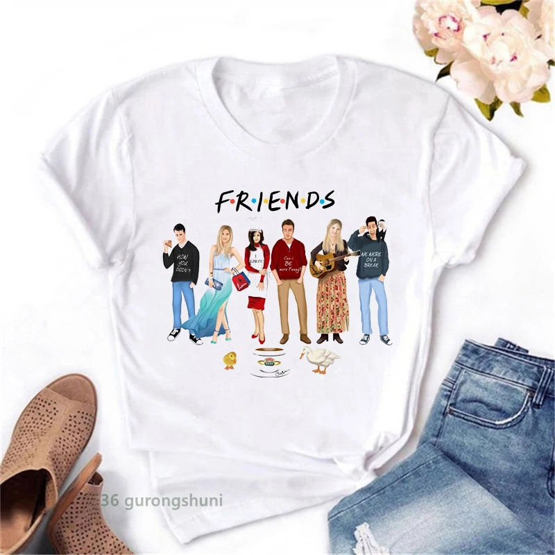 Fashion new women t-shirt TV show friends graphic printing t shirt ladies summer women's aesthetic clothes casual femme tshirt
Fashion new women t-shirt TV show friends graphic printing t shirt ladies summer women's aesthetic clothes casual femme tshirt