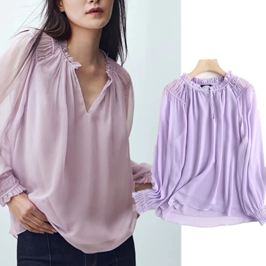 Maxdutti Blusas Mujer De Moda 2021 осень английский стиль Ofiice Леди Блузка женская элегантная модная повседневная Crape рубашка женские топы
Maxdutti Blusas Mujer De Moda 2021 осень английский стиль Ofiice Леди Блузка женская элегантная модная повседневная Crape рубашка женские топы