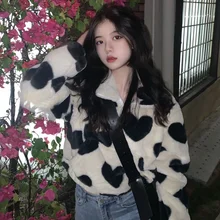 Winter Harajuku Style Tooling O-Neck Vintage Heart-shaped Pattern Design Full Sleeve Zipper Pullover Plush Oversize Sweatshirts 
Winter Harajuku Style Tooling O-Neck Vintage Heart-shaped Pattern Design Full Sleeve Zipper Pullover Plush Oversize Sweatshirts