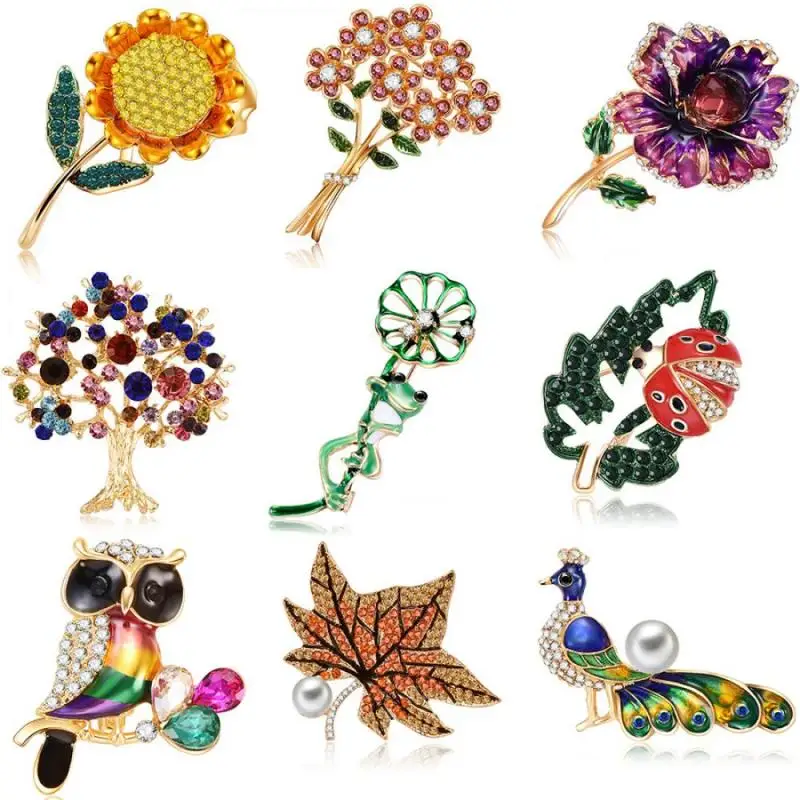 Simple Classic Animal Tree Leaf Broach Red Green Blue Owl Brooch Fashion Crystal Flowers Women Brooch Womem's Pin Jewelry
Simple Classic Animal Tree Leaf Broach Red Green Blue Owl Brooch Fashion Crystal Flowers Women Brooch Womem's Pin Jewelry