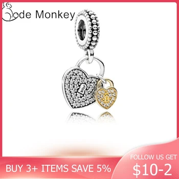 CodeMonkey Silver & Golden Color Love Heart Beads Charms Fit Original Bracelet & Bangle 925 Sterling Silver Jewelry CMS1539 
CodeMonkey Silver & Golden Color Love Heart Beads Charms Fit Original Bracelet & Bangle 925 Sterling Silver Jewelry CMS1539