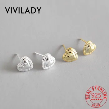VIVILADY Cute Tiny Heart Authentic 925 Sterling Silver Women Stud Earrings Chic Trendy Gold Silver Color Girl Party Jewelry
VIVILADY Cute Tiny Heart Authentic 925 Sterling Silver Women Stud Earrings Chic Trendy Gold Silver Color Girl Party Jewelry