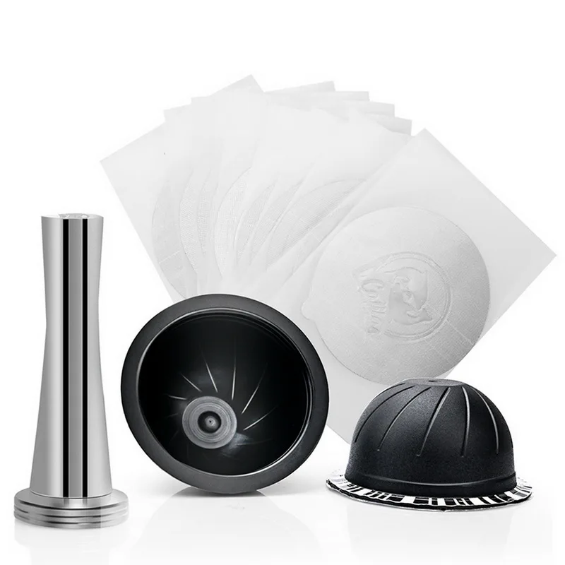 2 in 1 Usage Recargables Coffee Filter Stainless Steel Refillable Capsule 3pcs+120 Seals Reusable for Essenza Mini#6
2 in 1 Usage Recargables Coffee Filter Stainless Steel Refillable Capsule 3pcs+120 Seals Reusable for Essenza Mini#6