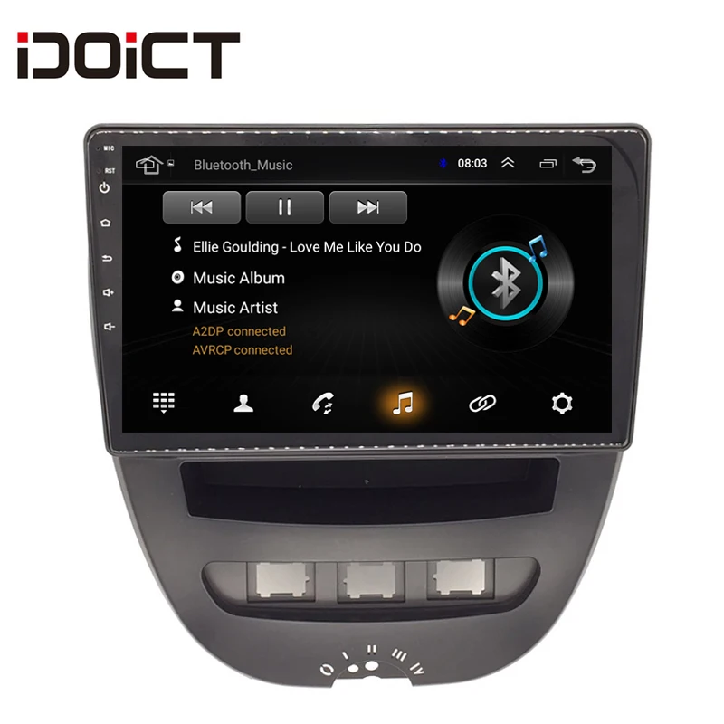 Автомобильный DVD-плеер IDOICT Android 8 1 GPS-навигация мультимедиа для peugeot 107 Toyota Aygo Citroen C1