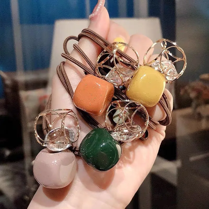 Colorful Crystal Ball Elastic Hair Bands Hair Ties Korea Geometric Rhinestone Hair Accessories For Girls Rubber Bands Wholesale
Colorful Crystal Ball Elastic Hair Bands Hair Ties Korea Geometric Rhinestone Hair Accessories For Girls Rubber Bands Wholesale