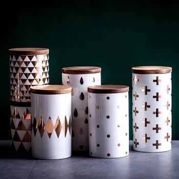European Art Ceramic Rhombus Tea Pot Spice Storage Container with Lid Kitchen Spice Food Tea Sugar Sealed Storage Bottle Type 3 
European Art Ceramic Rhombus Tea Pot Spice Storage Container with Lid Kitchen Spice Food Tea Sugar Sealed Storage Bottle Type 3