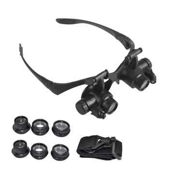 Headband Head Magnifier with 8 Lens LED Light Jeweler Loupe Glass Magnifying Set
Headband Head Magnifier with 8 Lens LED Light Jeweler Loupe Glass Magnifying Set
