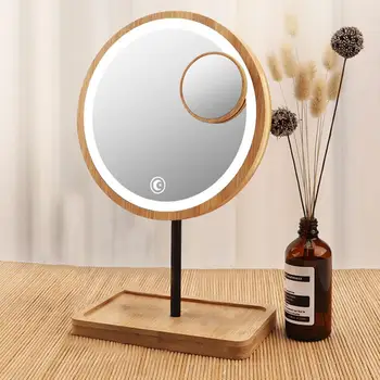 Wooden Desktop LED Makeup Mirror 3X Magnifying USB Bright Charging Beauty Screen Touch Diffused Mirrors Adjustable Light K6S1
Wooden Desktop LED Makeup Mirror 3X Magnifying USB Bright Charging Beauty Screen Touch Diffused Mirrors Adjustable Light K6S1