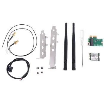 AX200 Wireless Card with Kits PCIE X1 Adapter IPEX 4 Antenna 2.4Gbps Bluetooth 5.0 AX200NGW 802.11ax/ac MU-MIMO 2x2 Wifi
AX200 Wireless Card with Kits PCIE X1 Adapter IPEX 4 Antenna 2.4Gbps Bluetooth 5.0 AX200NGW 802.11ax/ac MU-MIMO 2x2 Wifi