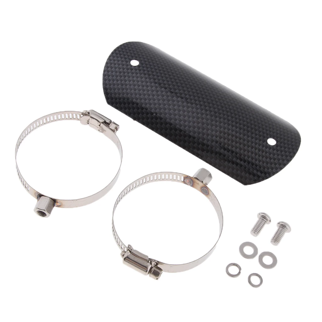 Universal Motorcycle Exhaust Muffler Pipe Heat Shield Heel Guard Flame Heat Protection - 5.5 inch 140mm (Black) Universal Motorcycle Exhaust Muffler Pipe Heat Shield Heel Guard Flame Heat Protection - 5.5 inch 140mm (Black)