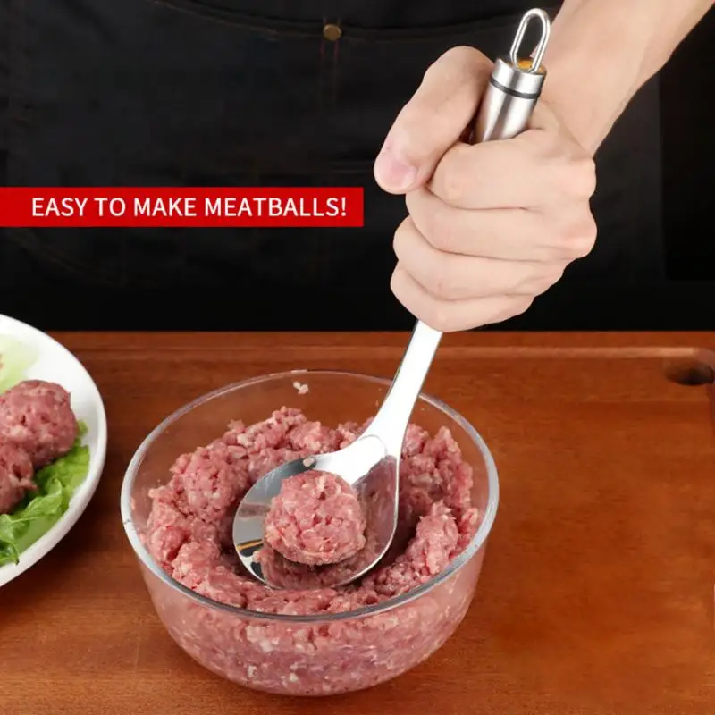 Stainless Steel Handheld Type Meatball Maker Non-Stick Creative Express Hollow Meatballs Making Spoon Kitchen Meatball Mold Tool
Stainless Steel Handheld Type Meatball Maker Non-Stick Creative Express Hollow Meatballs Making Spoon Kitchen Meatball Mold Tool