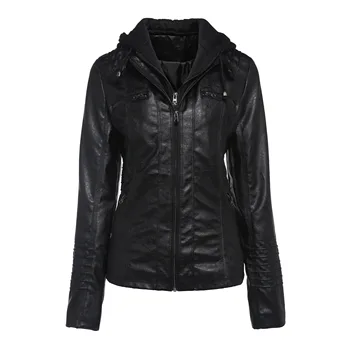 Female Goth Overcoats Faux Leather Jacket Women Hoodies Winter Autumn Motorcycle Jacket Black Outerwear PU Jacket 2020 Spring
Female Goth Overcoats Faux Leather Jacket Women Hoodies Winter Autumn Motorcycle Jacket Black Outerwear PU Jacket 2020 Spring