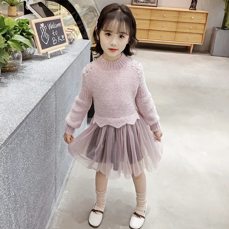 2019 Autumn And Winter New Style Childrenswear Western Style Sweater GIRL'S Knitted Dress Children Fashionable Mid-length Base C
2019 Autumn And Winter New Style Childrenswear Western Style Sweater GIRL'S Knitted Dress Children Fashionable Mid-length Base C