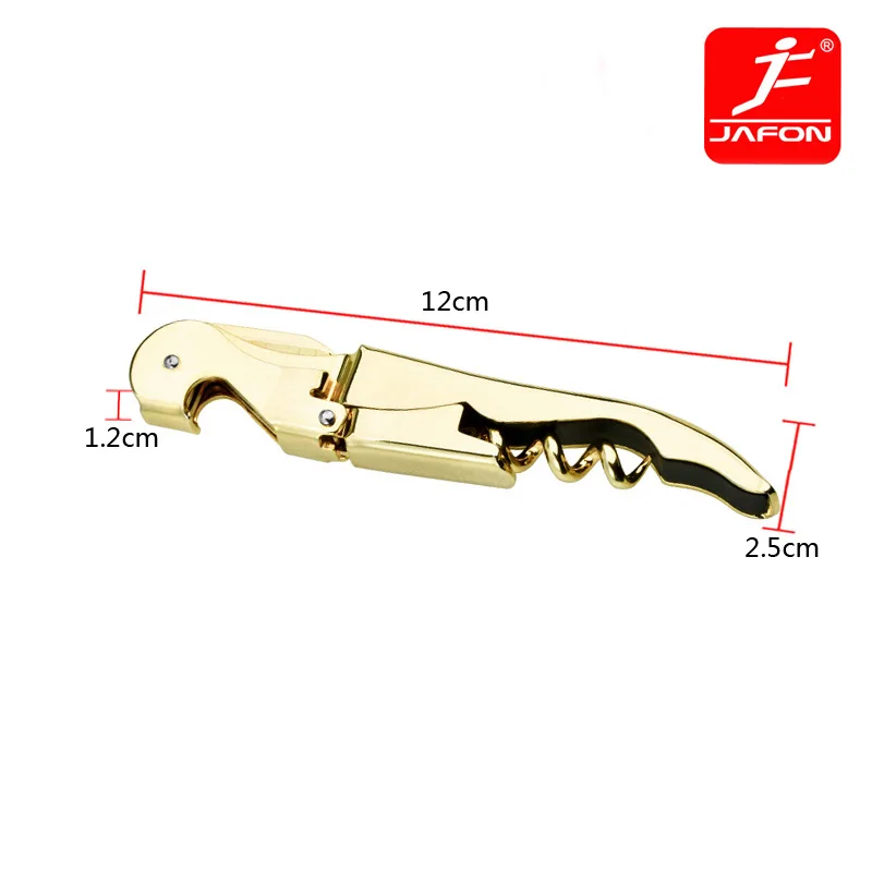 1PCS 3 in 1 Jafon Wine opener Bottle Corkscrew with Foil Cutter Pocket Opener Stainless Steel Plating Rose Gold Gunmetal