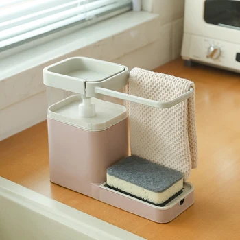 Multifunctional Kitchen Cleaning Combination Rack 3 in 1 Soap Dispenser Kitchen Sponge Holder Towel Holder JS22
Multifunctional Kitchen Cleaning Combination Rack 3 in 1 Soap Dispenser Kitchen Sponge Holder Towel Holder JS22