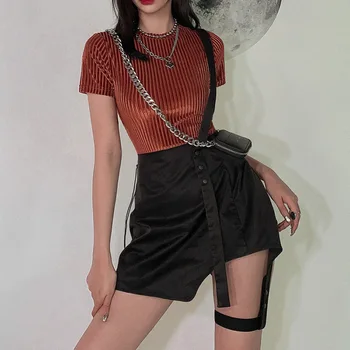 NCLAGEN 2020 Women Gothic Black Skirts Irregular Leg Belt Bandage One Shoulder Strap Mini Skirt Party Club Mujer Nodycon Outfit
NCLAGEN 2020 Women Gothic Black Skirts Irregular Leg Belt Bandage One Shoulder Strap Mini Skirt Party Club Mujer Nodycon Outfit